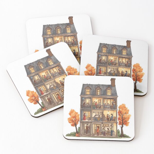Item preview, Cozy Autumn Apartment Building Dollhouse designed and sold by CozyinTime.