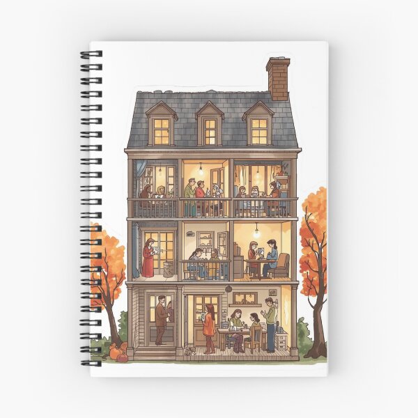Item preview, Cozy Autumn Apartment Building Dollhouse designed and sold by CozyinTime.