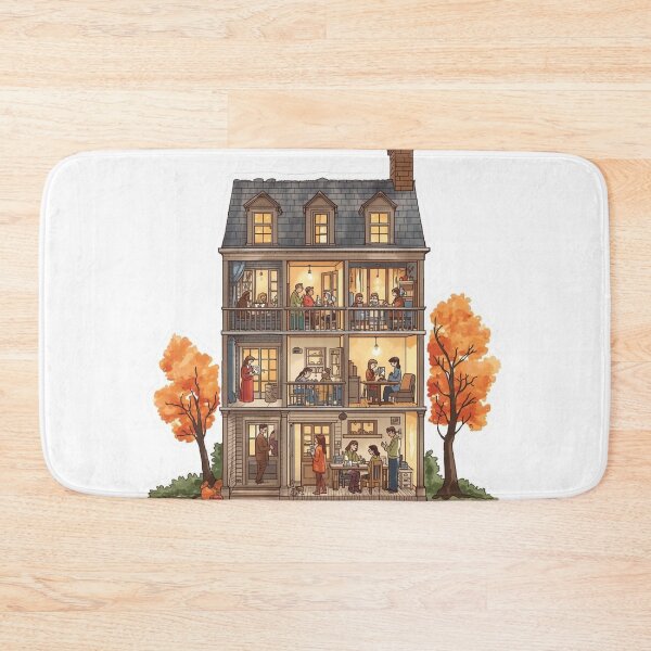 Item preview, Cozy Autumn Apartment Building Dollhouse designed and sold by CozyinTime.