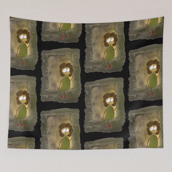 Item preview, A girl in love waiting at the window designed and sold by Alê Diaz Design Studio.