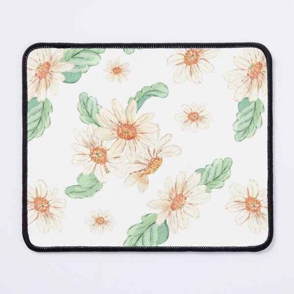 Item preview, Elegant pattern with daisies in clusters and green leaves designed and sold by Lubakeep-art.