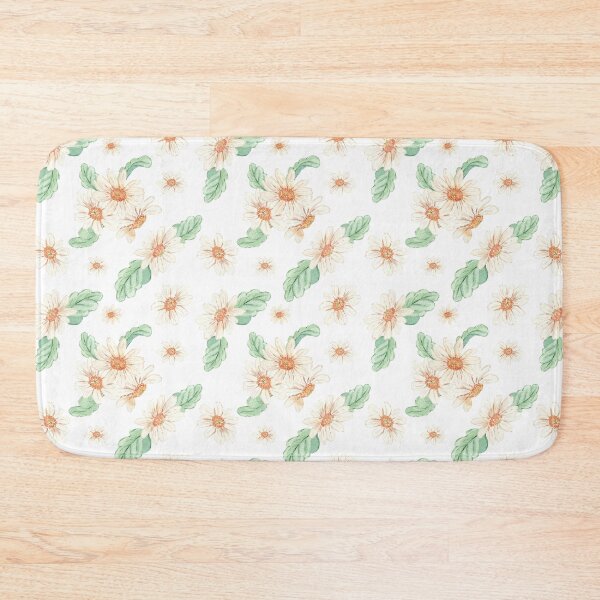 Item preview, Elegant pattern with daisies in clusters and green leaves designed and sold by Lubakeep-art.