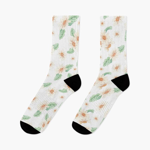 Item preview, Elegant pattern with daisies in clusters and green leaves designed and sold by Lubakeep-art.