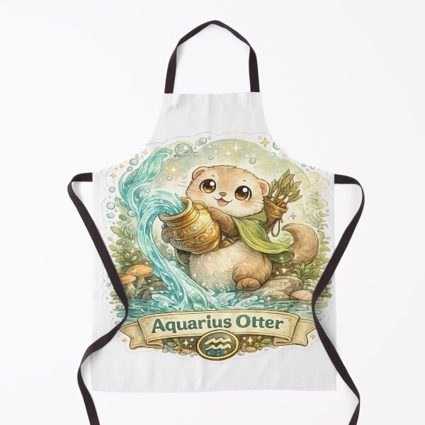 Item preview, Aquarius Otter Sticker | Cute Zodiac Animal Sticker | Astrology Gift designed and sold by CozypagesStudio.