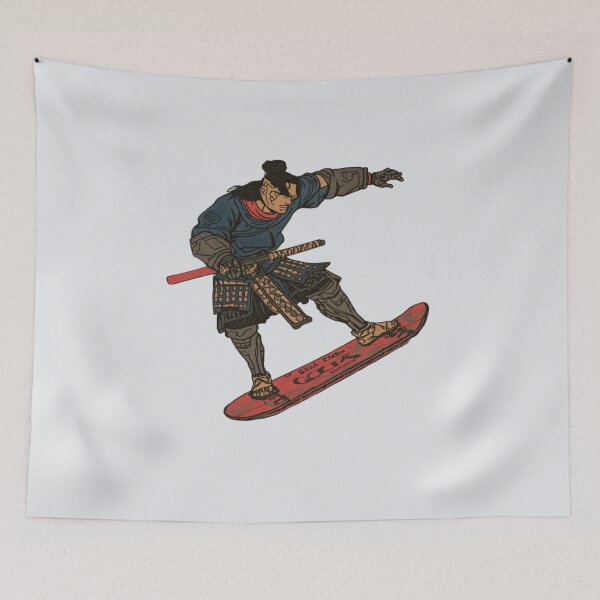 Item preview, Cyberpunk Samurai Snowboarder Anime Art designed and sold by ItzLacarth.
