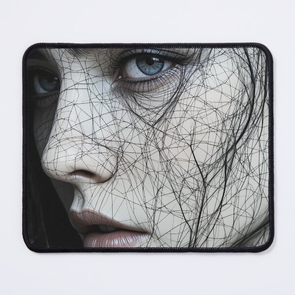 Item preview, Fragmented Emotion Portrait – Abstract Distorted Line Art Face | Expressive Modern Surreal Illustration designed and sold by PixPixari.