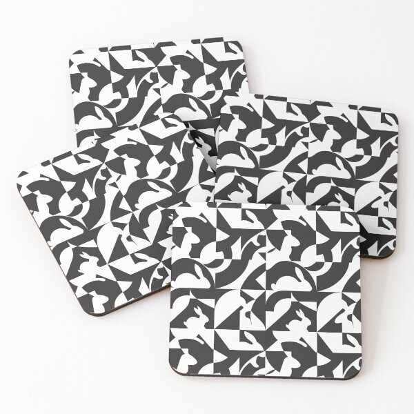 Item preview, Hidden Rabbit Optical Illusion Pattern | Clever Negative Space Design designed and sold by Rovano.