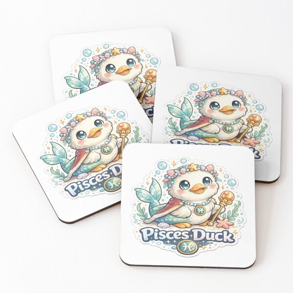 Item preview, Pisces Duck Sticker | Cute Zodiac Animal Sticker | Astrology Gift designed and sold by CozypagesStudio.