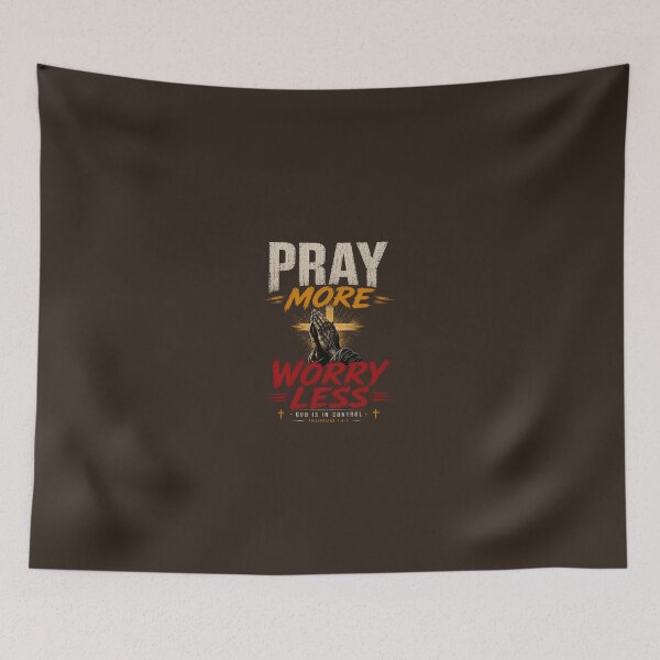 Item preview, PRAY MORE WORRY LESS | FAITH OVER ANXIETY CHRISTIAN SHIRT designed and sold by LowBatteryStudio ⭐.
