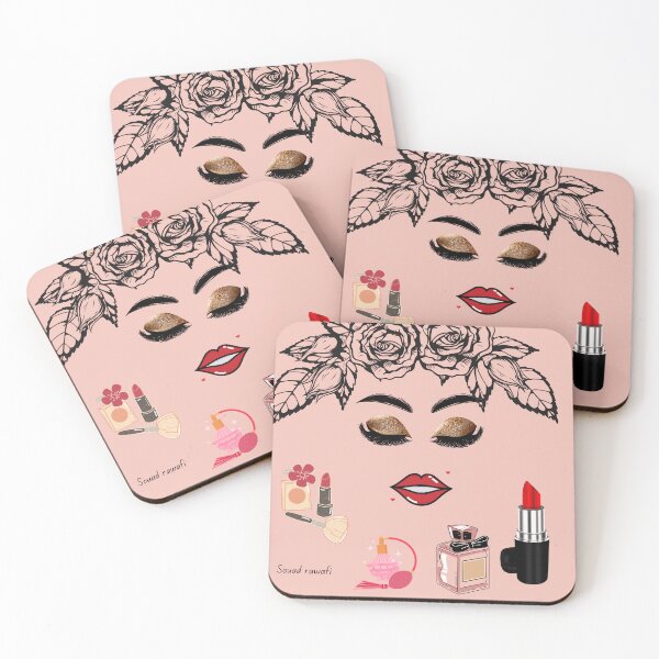 Item preview, Beauty Bloom | Makeup Cosmetics Red Lipstick Art designed and sold by Rawafi Art Studio.
