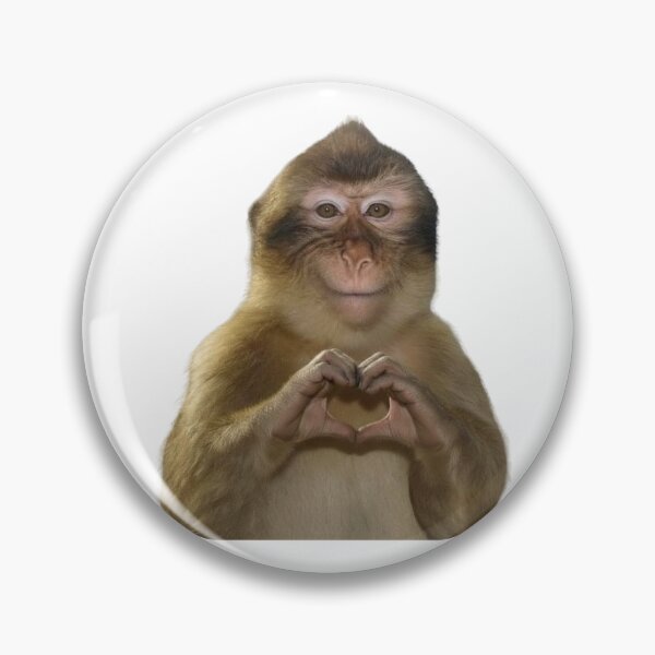 Item preview, Monkey Heart Meme Reaction  designed and sold by ThinkHappyLife.