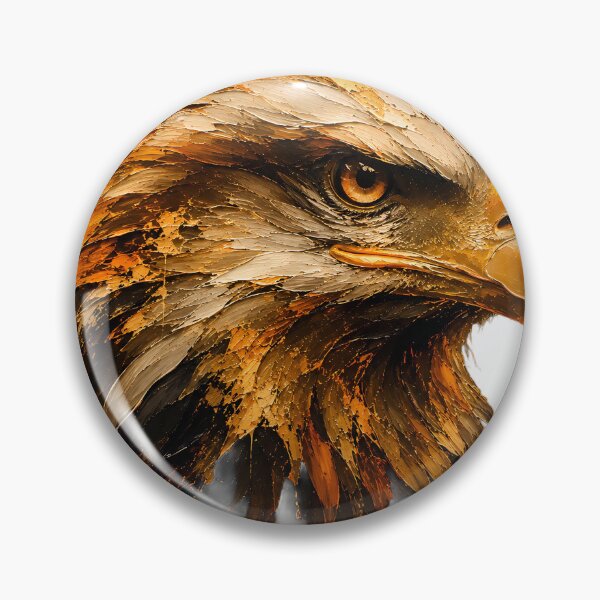 Item preview, Golden Eagle Majesty: Impasto Oil Painting designed and sold by SupernovaNote.