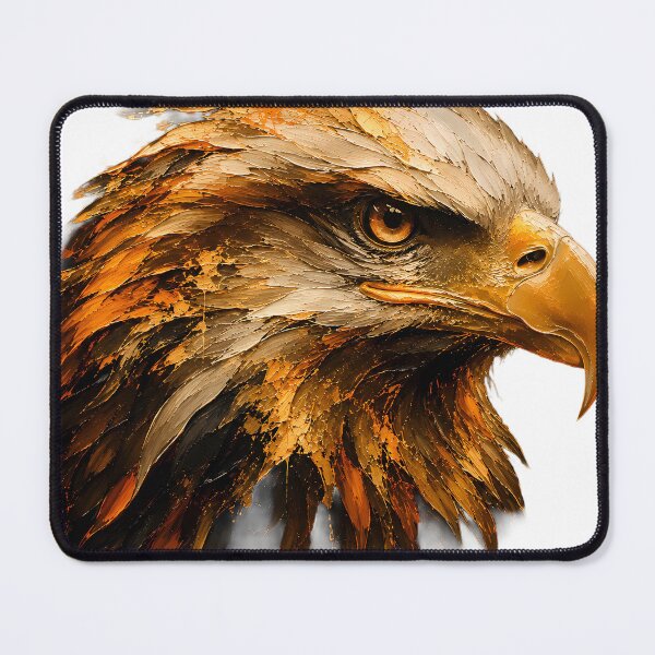 Item preview, Golden Eagle Majesty: Impasto Oil Painting designed and sold by SupernovaNote.