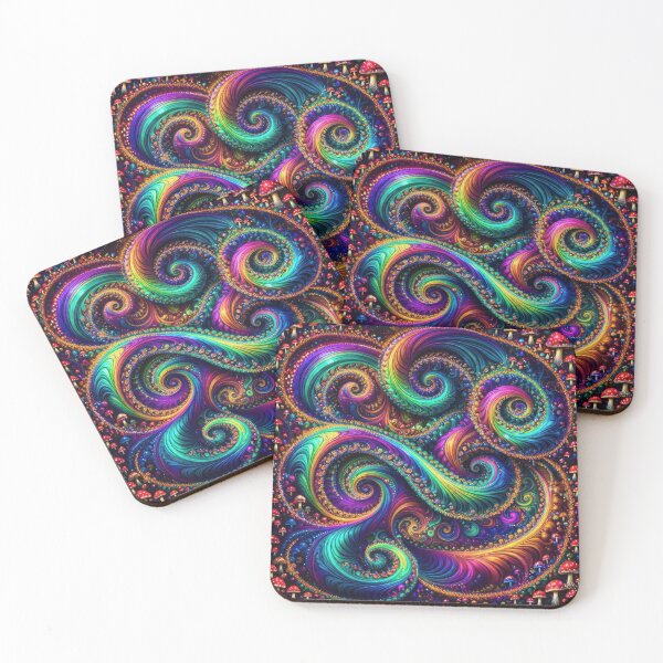 Item preview, Lab Visions 095: Psychedelic Spiral Fractal Mushrooms designed and sold by The Psychedelic Anarchist.