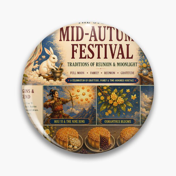 Item preview, The Story of Mid-Autumn Festival Infographic designed and sold by Easternpantry.