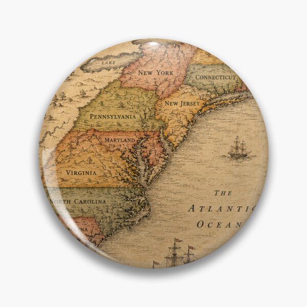 Item preview, 1776 Thirteen Colonies Map designed and sold by BrickByDream.