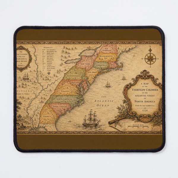 Item preview, 1776 Thirteen Colonies Map designed and sold by BrickByDream.