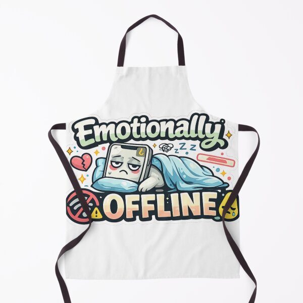 Item preview, Emotionally Offline Sticker | Introvert Humor Sticker | Cute Mental Health Design designed and sold by CozypagesStudio.