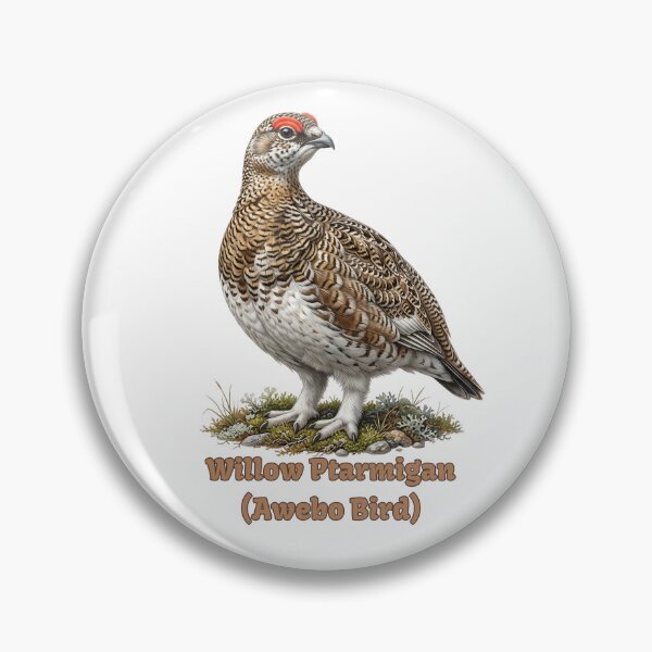 Item preview, Willow Ptarmigan Awebo Bird | Living My Best Bird Life Meme designed and sold by HelgaCraftery.