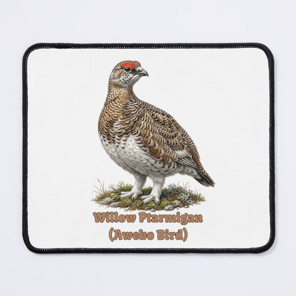 Item preview, Willow Ptarmigan Awebo Bird | Living My Best Bird Life Meme designed and sold by HelgaCraftery.