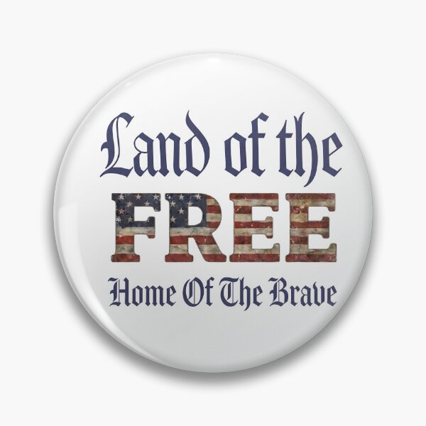 Item preview, Land of the Free Home of the Brave - Patriotic American Design designed and sold by laughingshirts.