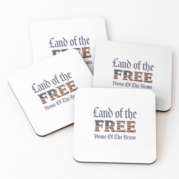 Item preview, Land of the Free Home of the Brave - Patriotic American Design designed and sold by laughingshirts.