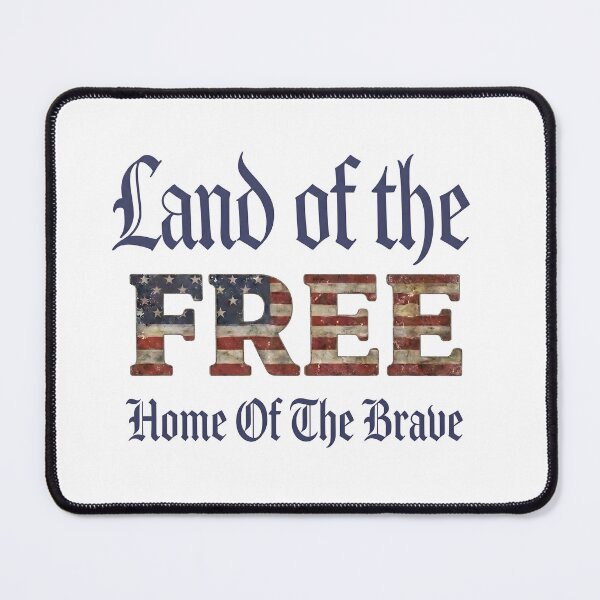 Item preview, Land of the Free Home of the Brave - Patriotic American Design designed and sold by laughingshirts.