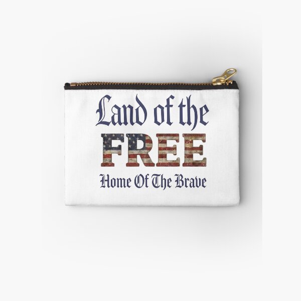 Item preview, Land of the Free Home of the Brave - Patriotic American Design designed and sold by laughingshirts.