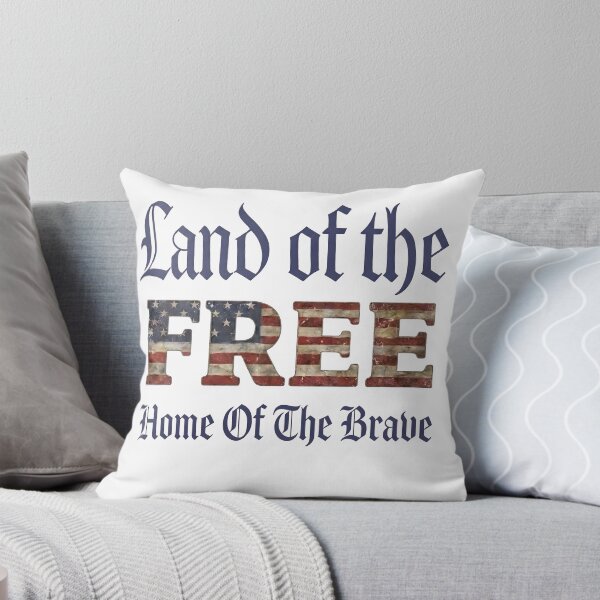 Item preview, Land of the Free Home of the Brave - Patriotic American Design designed and sold by laughingshirts.