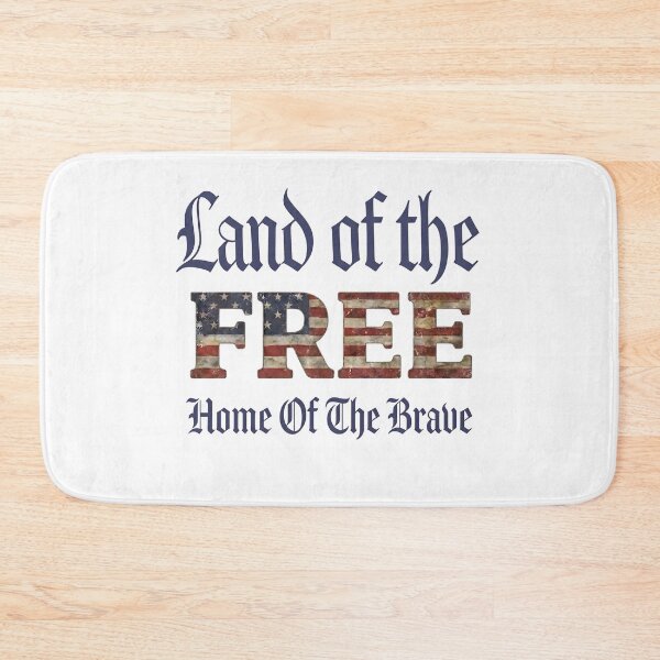 Item preview, Land of the Free Home of the Brave - Patriotic American Design designed and sold by laughingshirts.