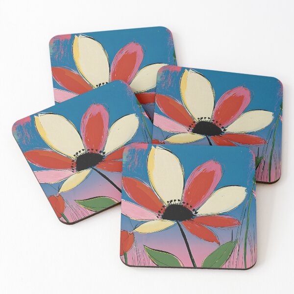 Item preview, Flowers Beneath a Painted Sky - Vibrant Blooms Glowing with Color Light and Joy designed and sold by OlfactoART Studio.