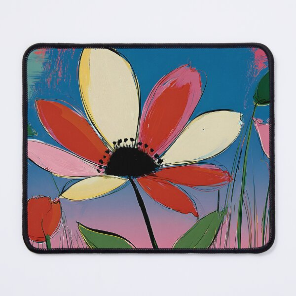Item preview, Flowers Beneath a Painted Sky - Vibrant Blooms Glowing with Color Light and Joy designed and sold by OlfactoART Studio.