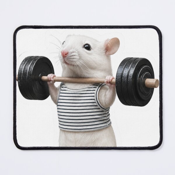 Item preview, Funny Gym Rat Weightlifting Barbell Squat designed and sold by Digistore1221.