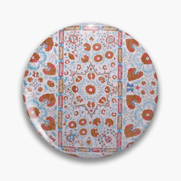Item preview, Suzani Antique Uzbekistan Floral Embroidery Print designed and sold by Vicky Brago-Mitchell®.