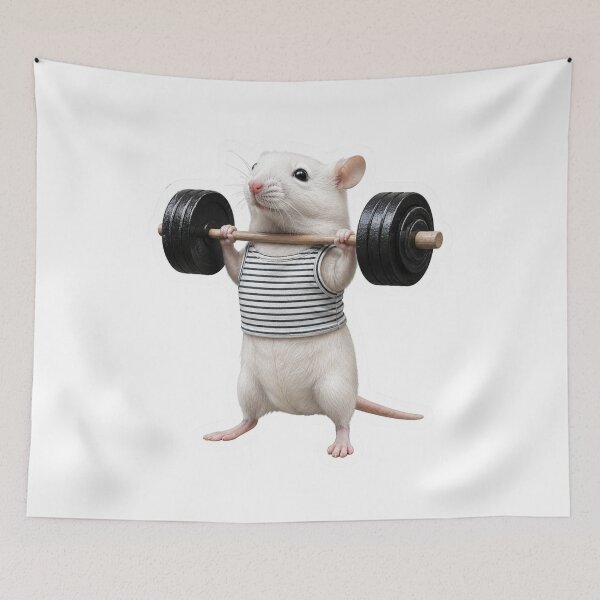 Item preview, Funny Gym Rat Weightlifting Barbell Squat designed and sold by Digistore1221.