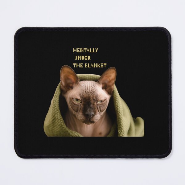 Item preview, Mentally Under The Blanket - Grumpy Sphynx Cat designed and sold by PatykArt.