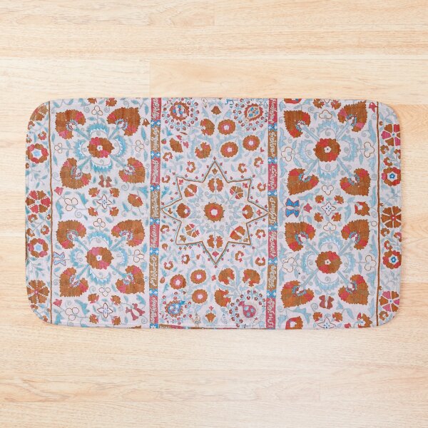 Item preview, Suzani Antique Uzbekistan Floral Embroidery Print designed and sold by Vicky Brago-Mitchell®.