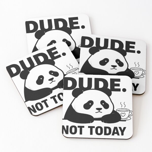 Item preview, Panda NOT TODAY (with coffee cup) designed and sold by ekemarket.