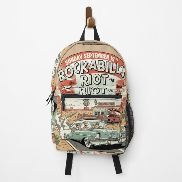 Item preview, Rockabilly Riot Route 66 Road Trip Vintage Car Retro Festival Desert Adventure Design Car Desert Adventure Design designed and sold by ObsidianUruk.