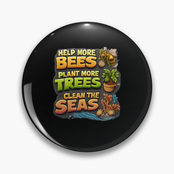 Item preview, Eco-Friendly Message: Bees, Trees, Seas designed and sold by FormalDehyena.