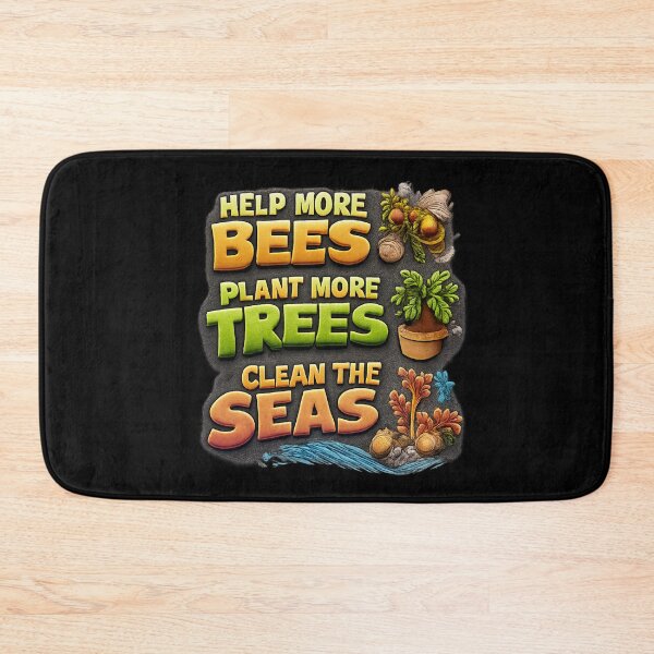 Item preview, Eco-Friendly Message: Bees, Trees, Seas designed and sold by FormalDehyena.