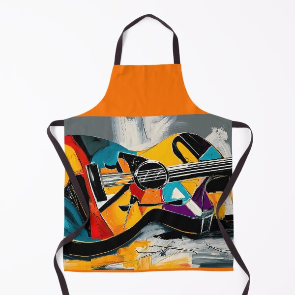 Item preview, Guitar in Geometric Harmony - Bold Abstract Shapes and Vibrant Musical Color designed and sold by OlfactoART Studio.