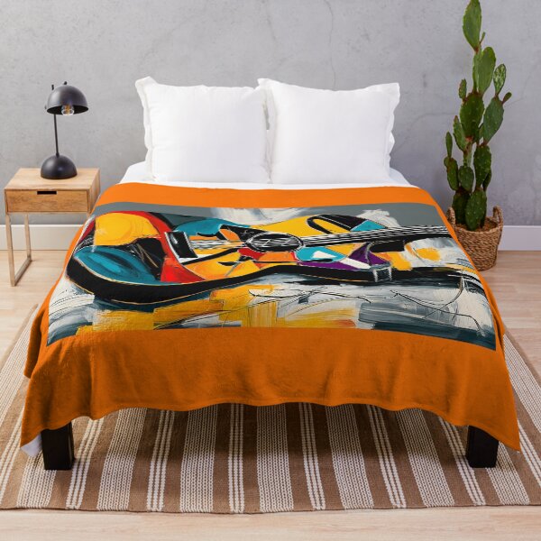 Item preview, Guitar in Geometric Harmony - Bold Abstract Shapes and Vibrant Musical Color designed and sold by OlfactoART Studio.