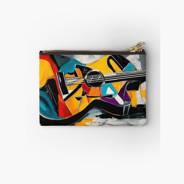 Item preview, Guitar in Geometric Harmony - Bold Abstract Shapes and Vibrant Musical Color designed and sold by OlfactoART Studio.