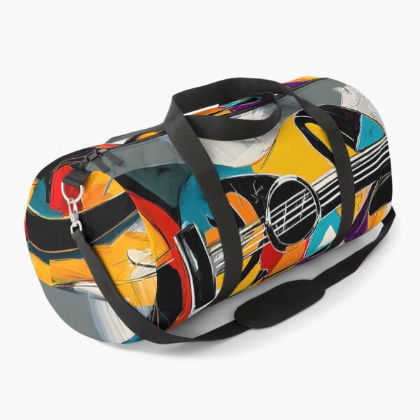 Item preview, Guitar in Geometric Harmony - Bold Abstract Shapes and Vibrant Musical Color designed and sold by OlfactoART Studio.