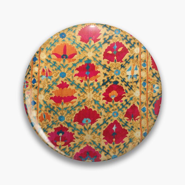 Item preview, Uzbek Bukhara Suzani Antique Embroidery Print designed and sold by Vicky Brago-Mitchell®.