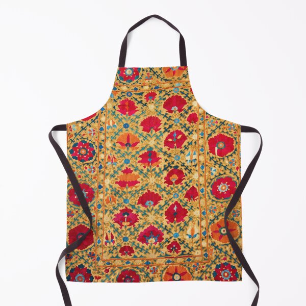 Item preview, Uzbek Bukhara Suzani Antique Embroidery Print designed and sold by Vicky Brago-Mitchell®.