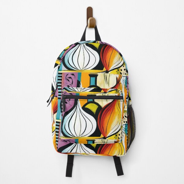 Item preview, Mediterranean Pantry Mosaic - Onions Garlic and Olive Oil in Bold Abstract Color designed and sold by OlfactoART Studio.