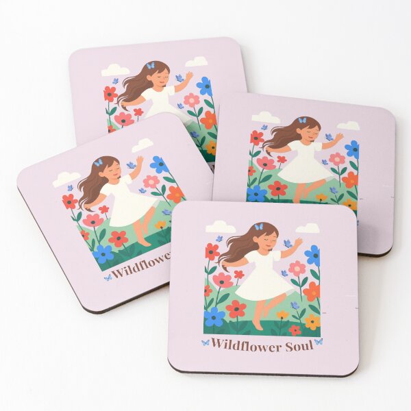Item preview, Wildflower Soul – Girl Dancing Among Flowers designed and sold by BCapybara.