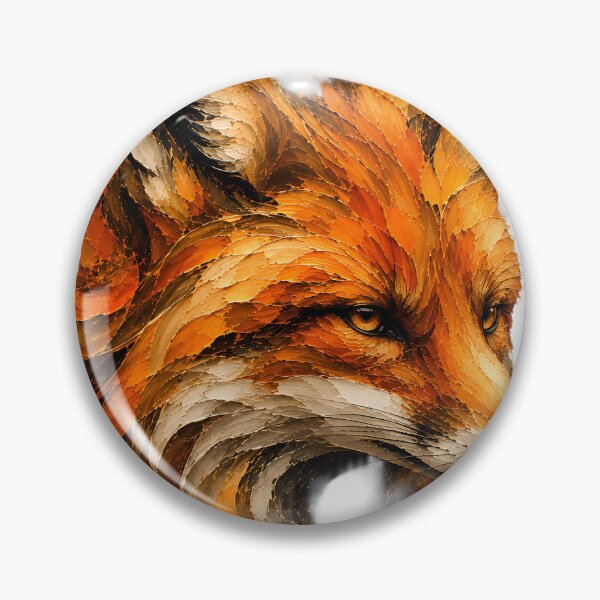 Item preview, Vibrant Fox Spirit: Textured Impasto Oil Painting designed and sold by SupernovaNote.